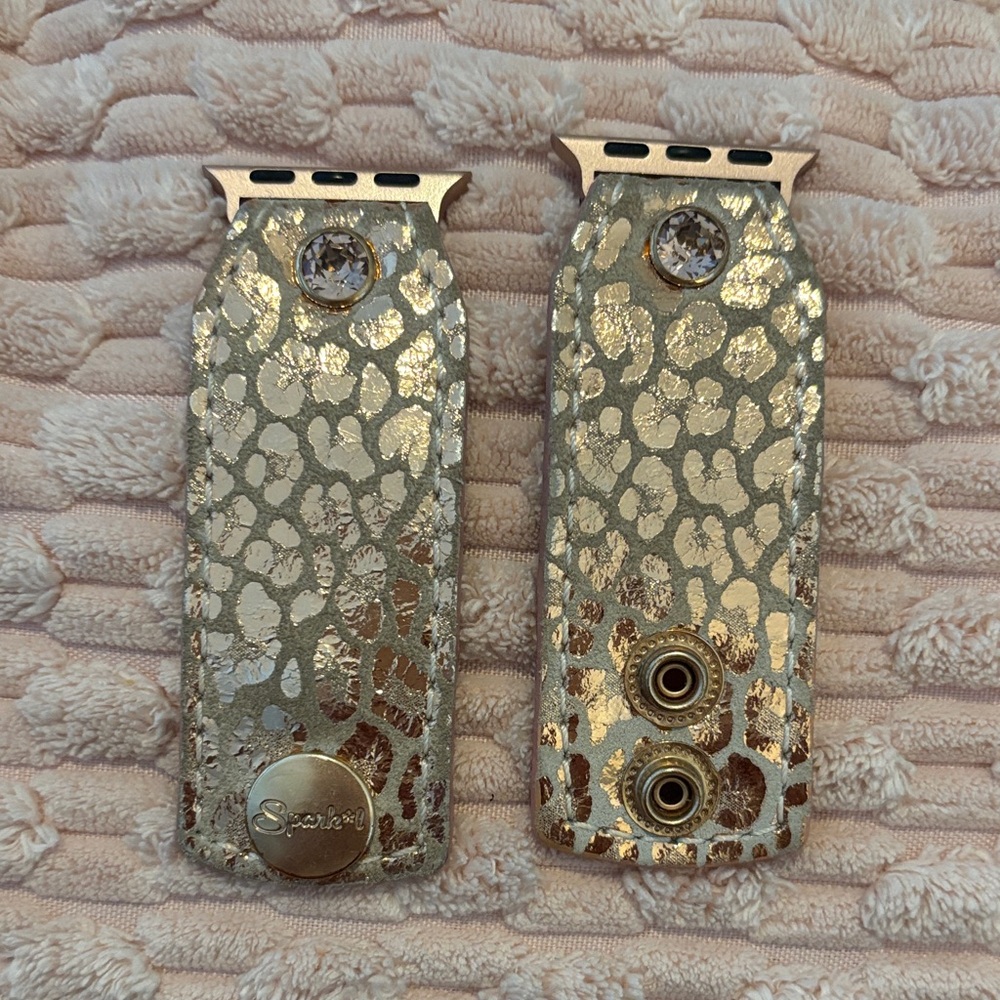 Spark*l Band Sleek Bow Rose Gold Leopard size XS